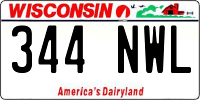WI license plate 344NWL