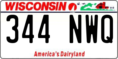 WI license plate 344NWQ