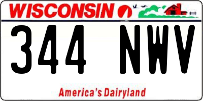 WI license plate 344NWV