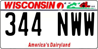WI license plate 344NWW
