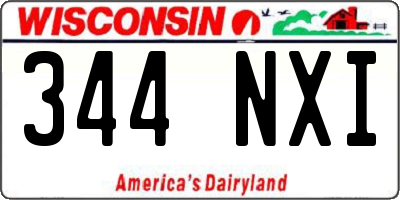 WI license plate 344NXI