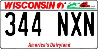WI license plate 344NXN