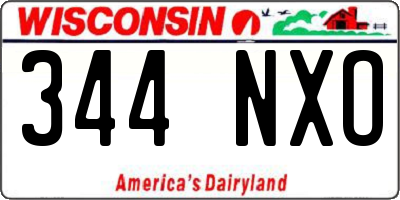 WI license plate 344NXO