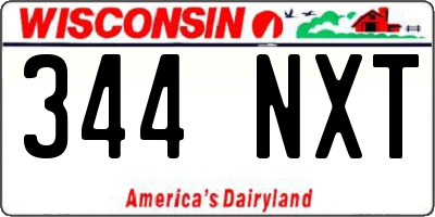 WI license plate 344NXT