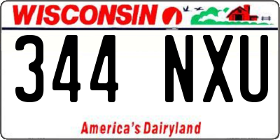 WI license plate 344NXU