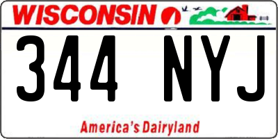 WI license plate 344NYJ