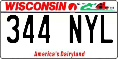 WI license plate 344NYL