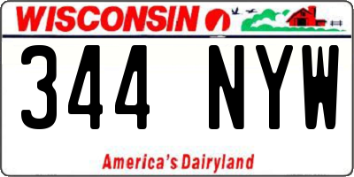WI license plate 344NYW