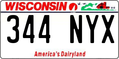 WI license plate 344NYX
