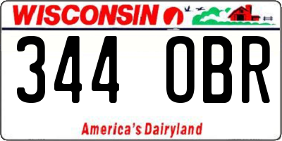 WI license plate 344OBR