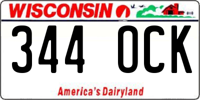 WI license plate 344OCK