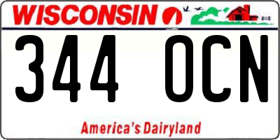 WI license plate 344OCN