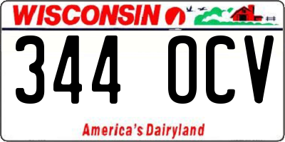 WI license plate 344OCV