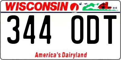 WI license plate 344ODT