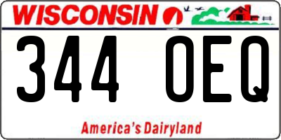 WI license plate 344OEQ