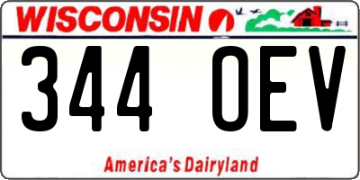 WI license plate 344OEV