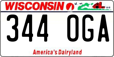 WI license plate 344OGA