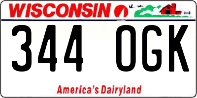 WI license plate 344OGK