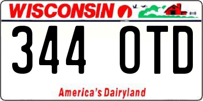 WI license plate 344OTD