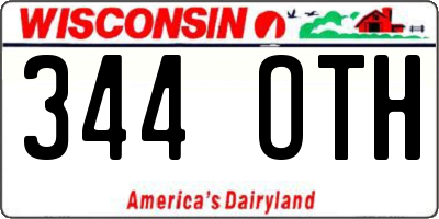 WI license plate 344OTH