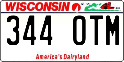 WI license plate 344OTM