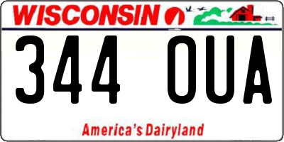 WI license plate 344OUA