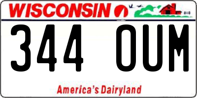 WI license plate 344OUM