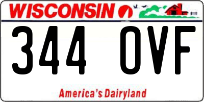 WI license plate 344OVF
