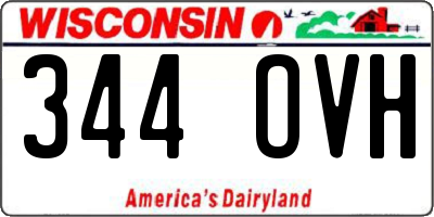 WI license plate 344OVH