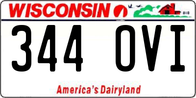 WI license plate 344OVI