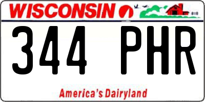 WI license plate 344PHR