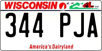 WI license plate 344PJA