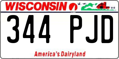 WI license plate 344PJD