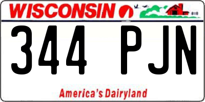 WI license plate 344PJN