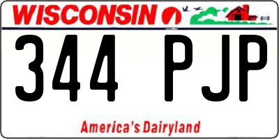 WI license plate 344PJP