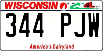 WI license plate 344PJW