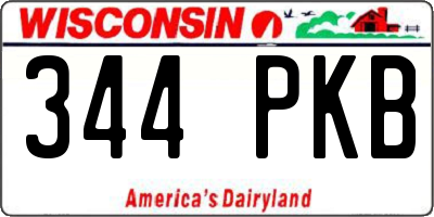 WI license plate 344PKB