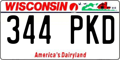 WI license plate 344PKD