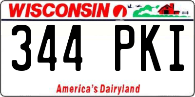 WI license plate 344PKI