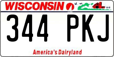 WI license plate 344PKJ
