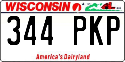 WI license plate 344PKP