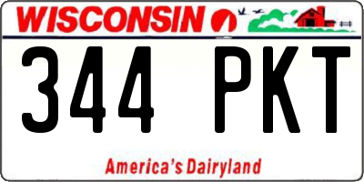 WI license plate 344PKT