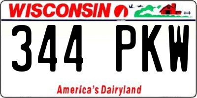 WI license plate 344PKW