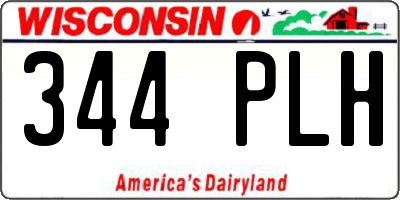 WI license plate 344PLH