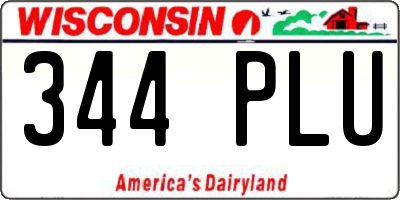 WI license plate 344PLU
