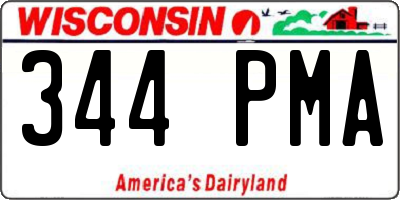 WI license plate 344PMA