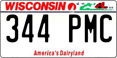 WI license plate 344PMC