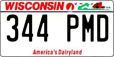 WI license plate 344PMD