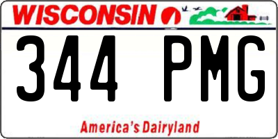 WI license plate 344PMG
