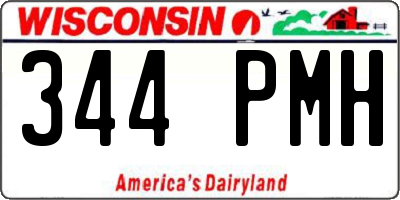 WI license plate 344PMH